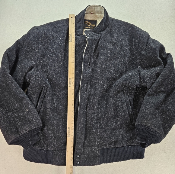 Vintage Cal Craft Sherpa Lined Wool Bomber Jacket USA XL - Picture 5 of 9